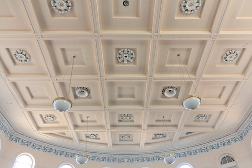 The ceiling of the chapel